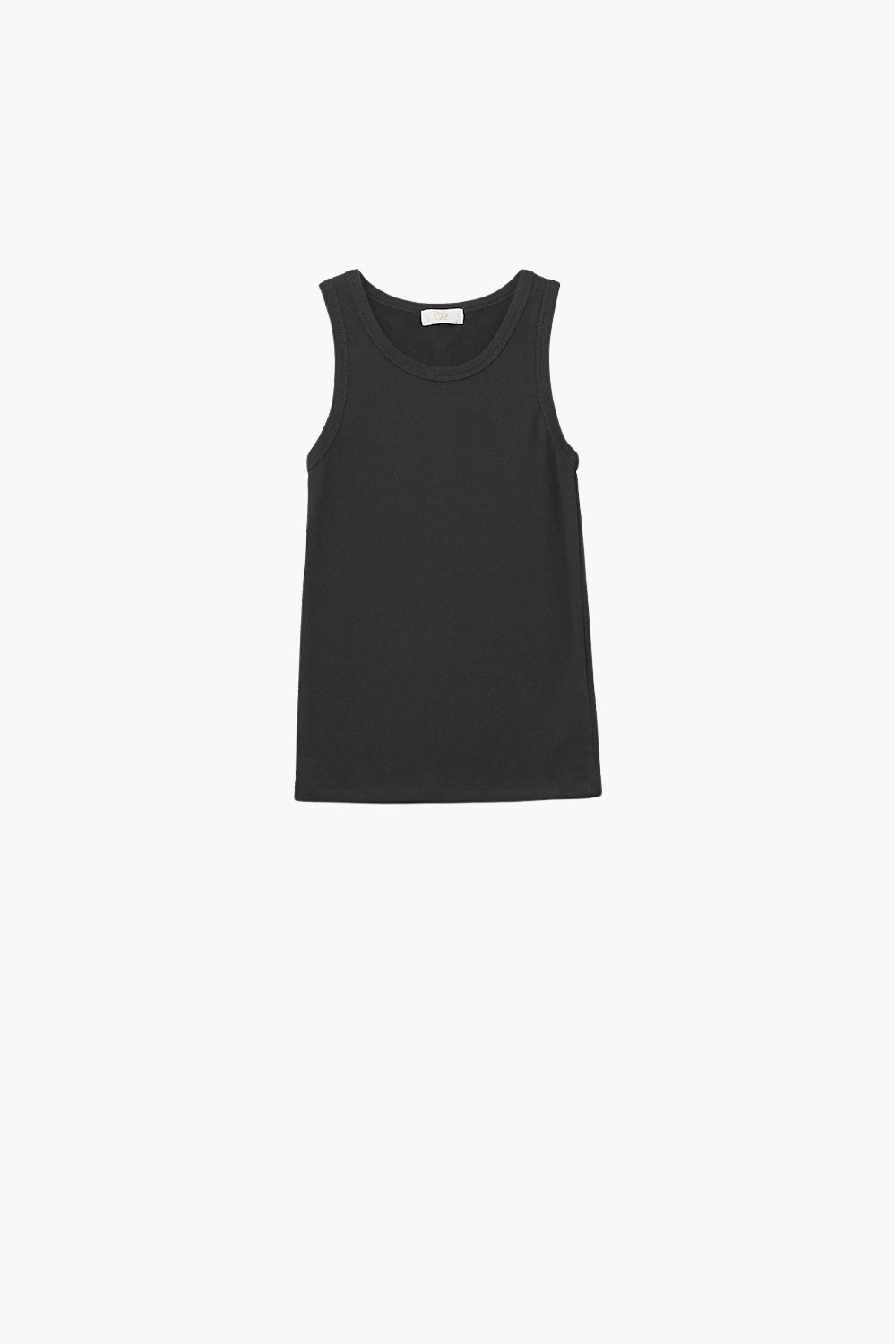 Q2 Camiseta básica de punto supersuave en negro