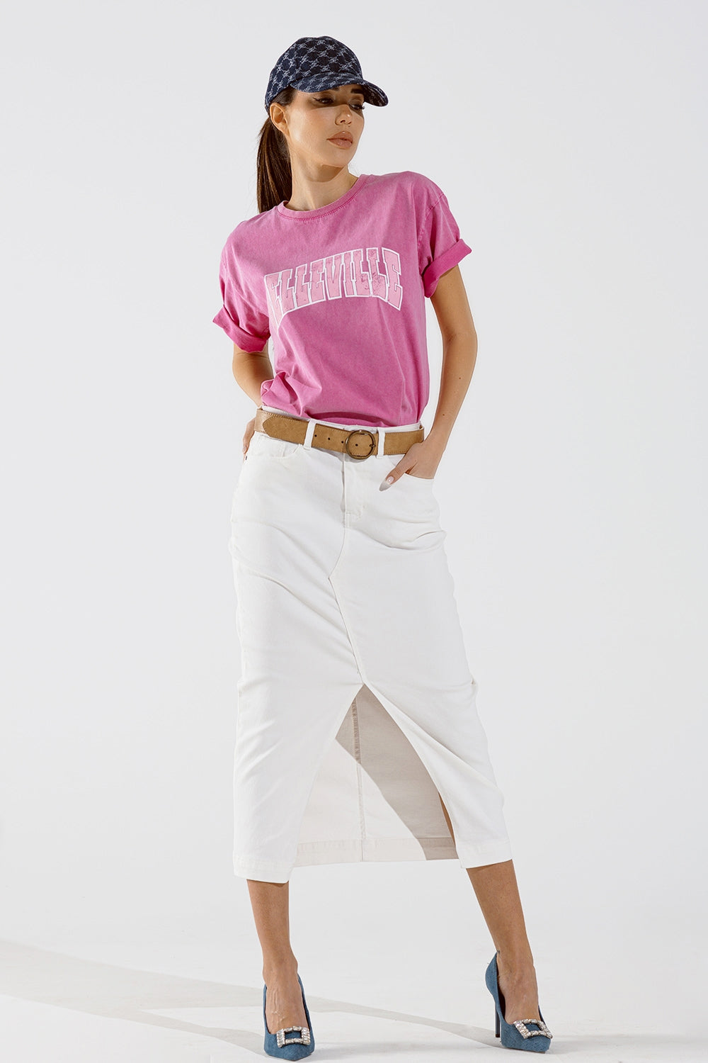 Camiseta Belleville Efecto Lavado Rosa Q2