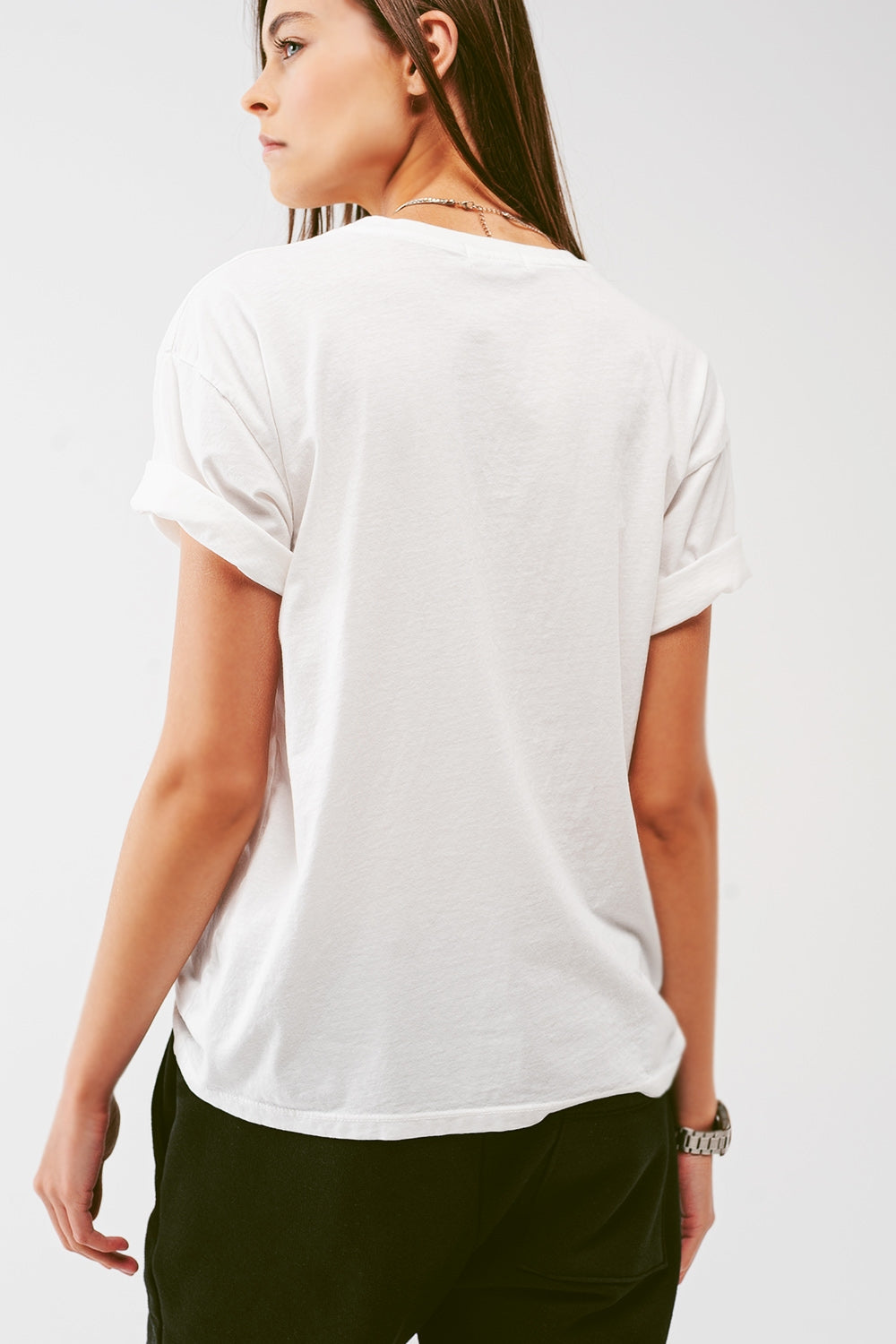 Camiseta con texto Victory en blanco Q2