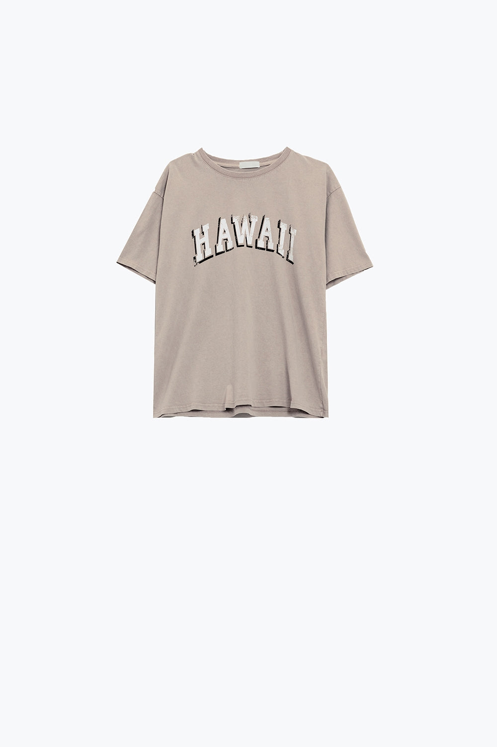 Camiseta Hawaii Efecto Lavado Beige Q2