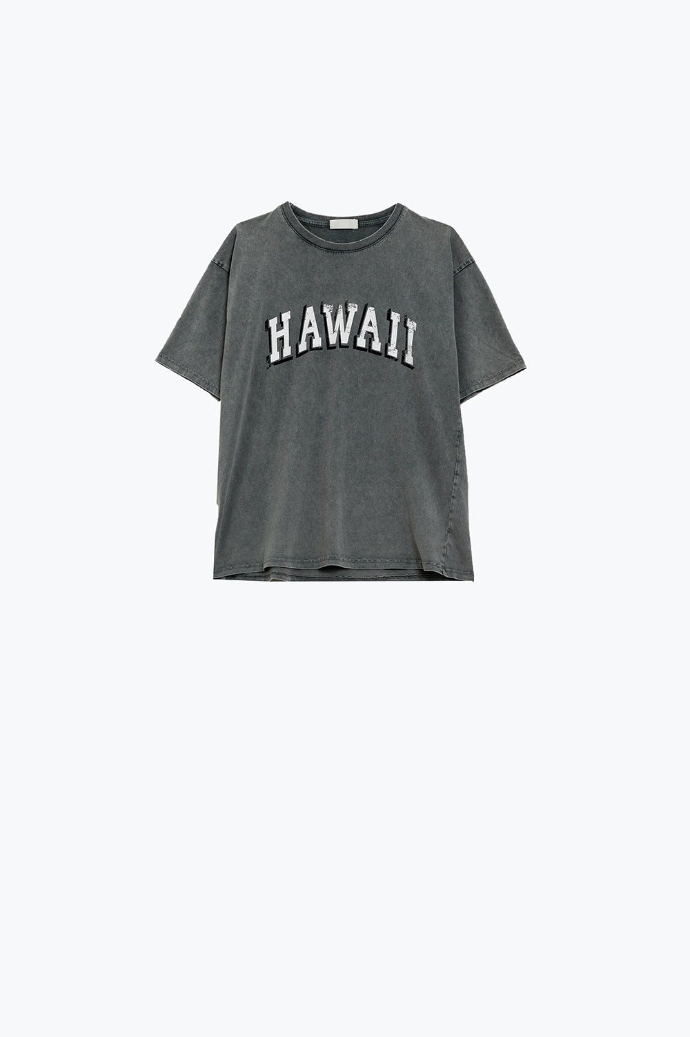 Camiseta Hawaii Efecto Lavado Gris Q2