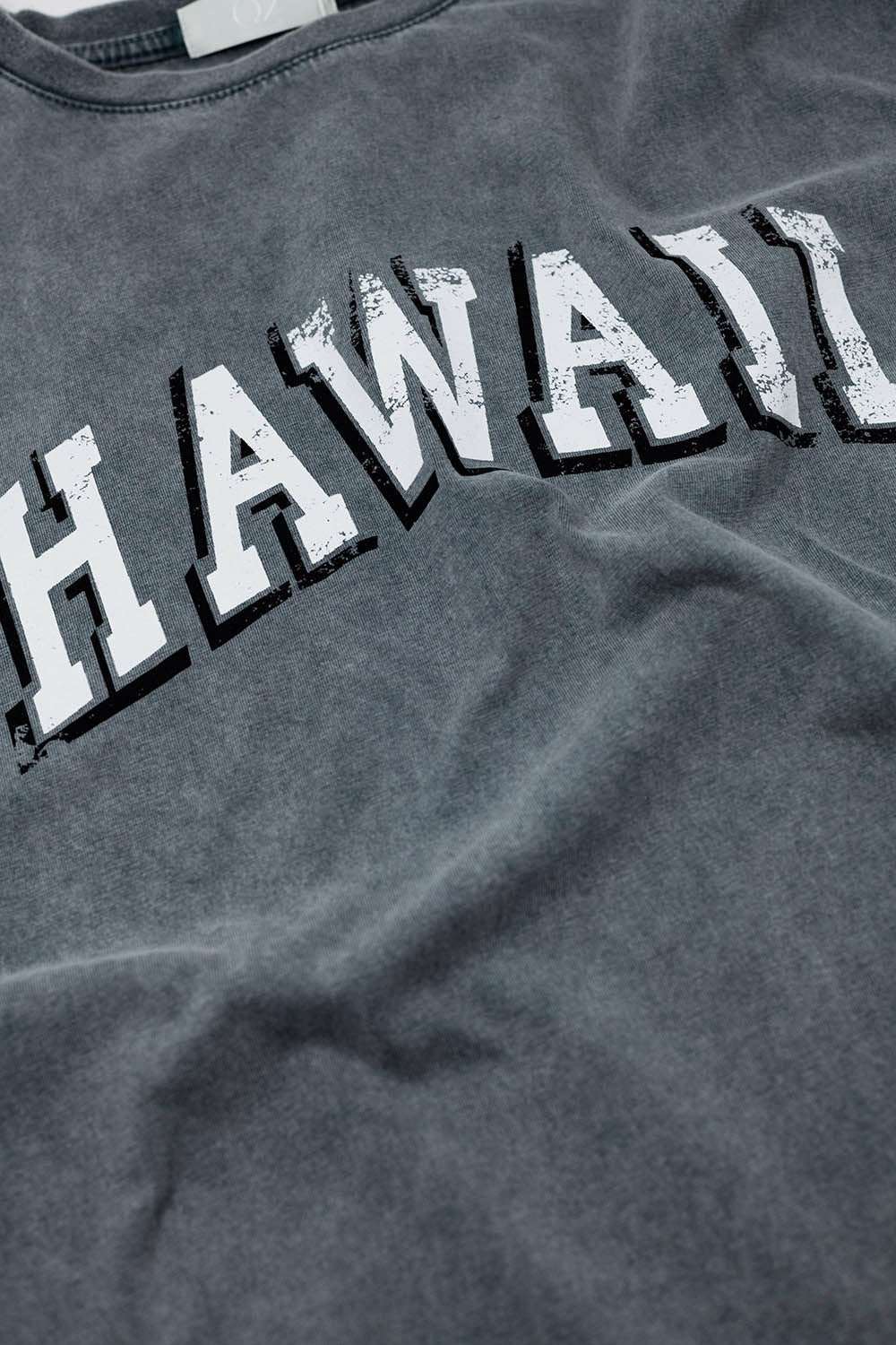 Camiseta Hawaii Efecto Lavado Gris Q2