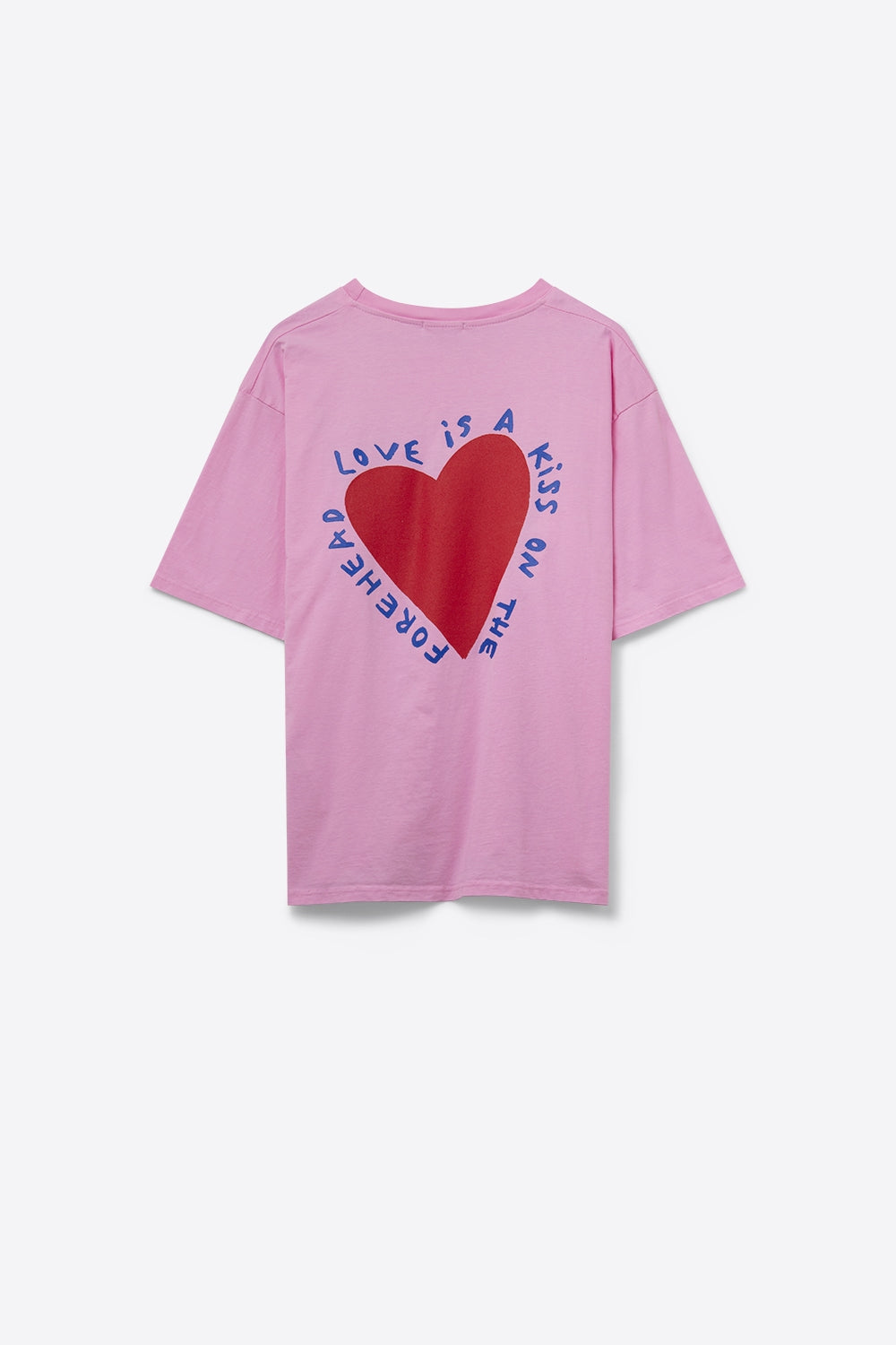 Camiseta Rosa Con Amor es un Beso en la Frente Q2