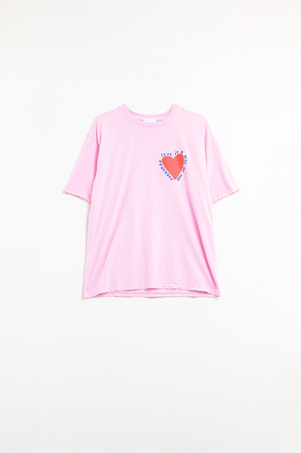Q2 Camiseta Rosa Con Amor es un Beso en la Frente
