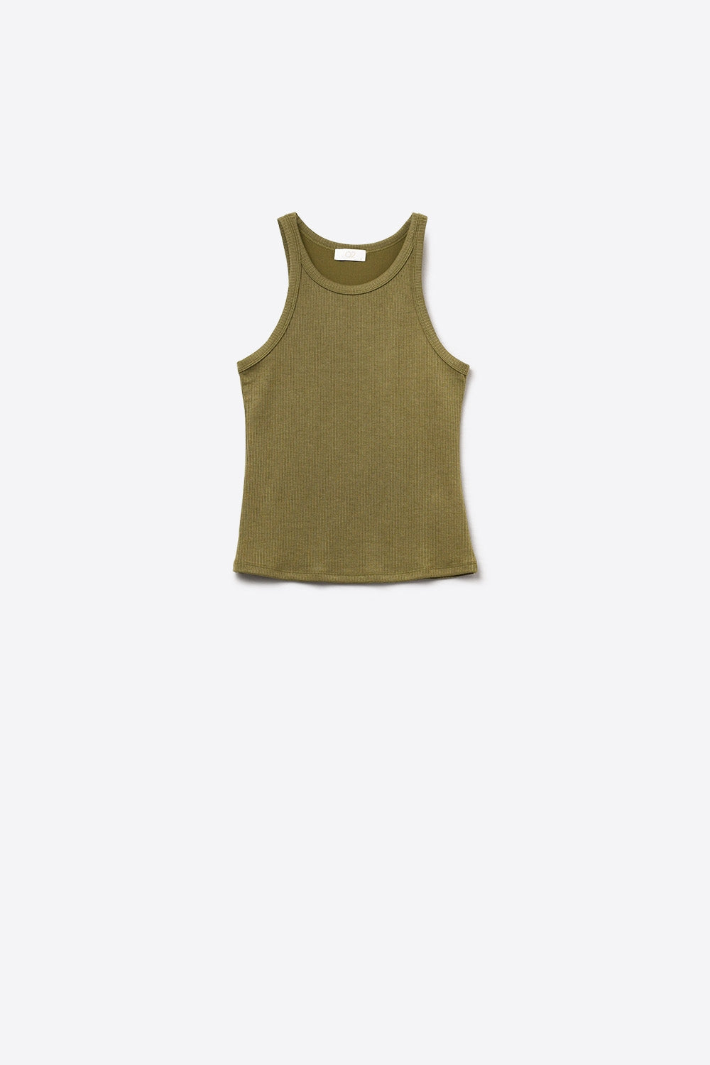 Caqui Camiseta ajustada tipo bañador con escote redondo y tirantes Q2