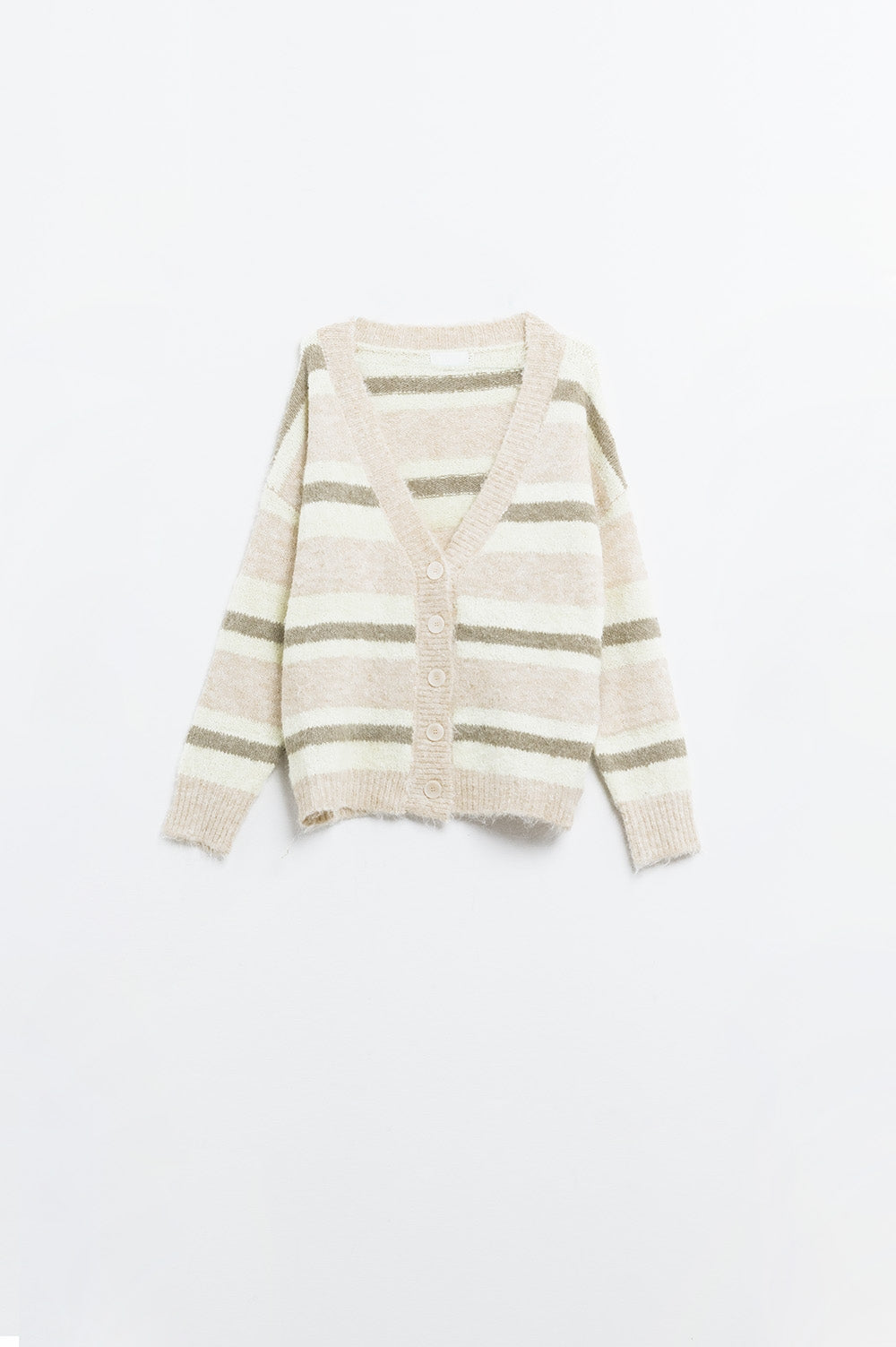 cárdigan de rayas beige Q2