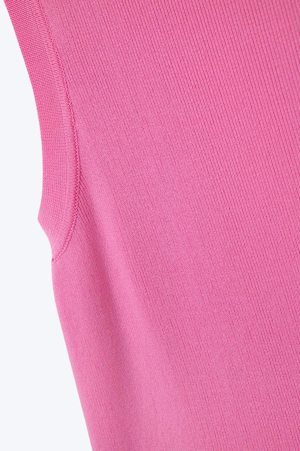 Cuello barco Comfy Ribbed Top en fucsia Q2