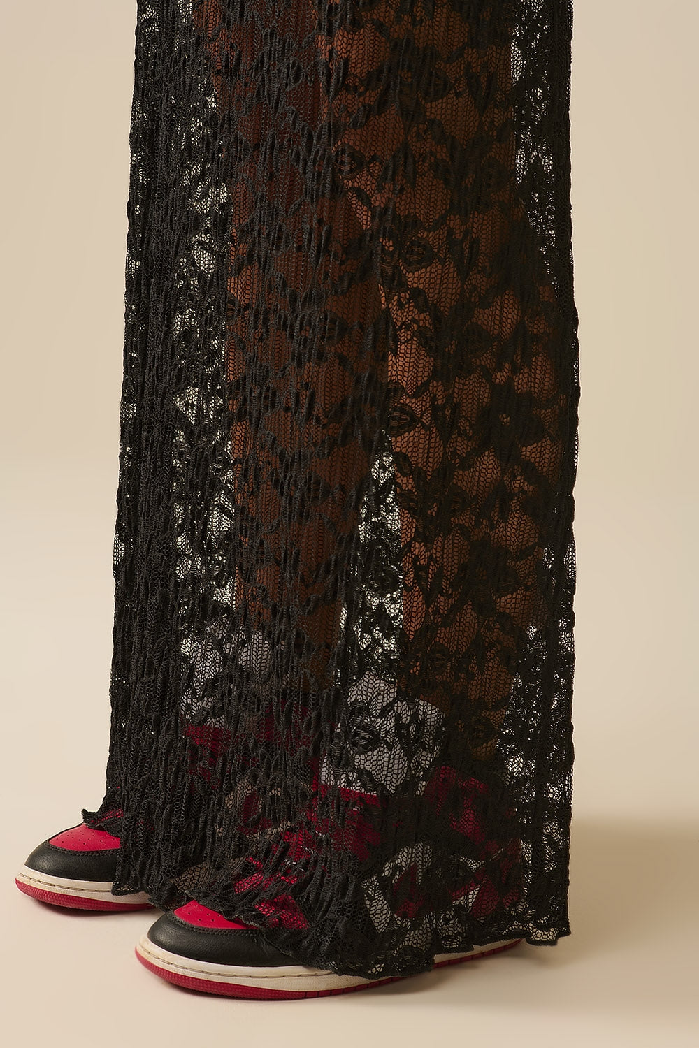 Falda larga negra estilo bohemio Q2
