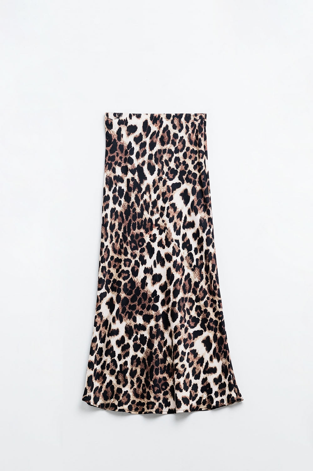 Falda midi acampanada con estampado de leopardo Q2