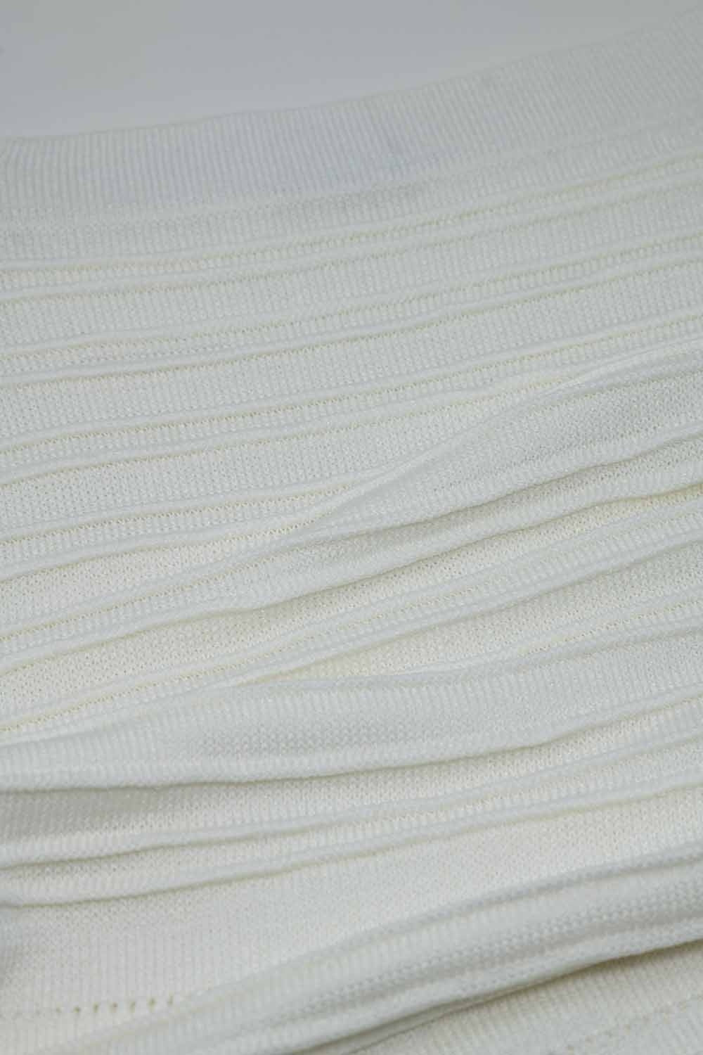 Falda midi de punto en blanco Q2