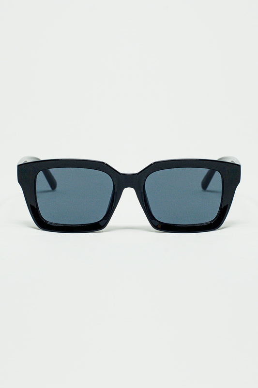 Q2 Gafas de sol con montura cuadrada gruesa y estilo retro