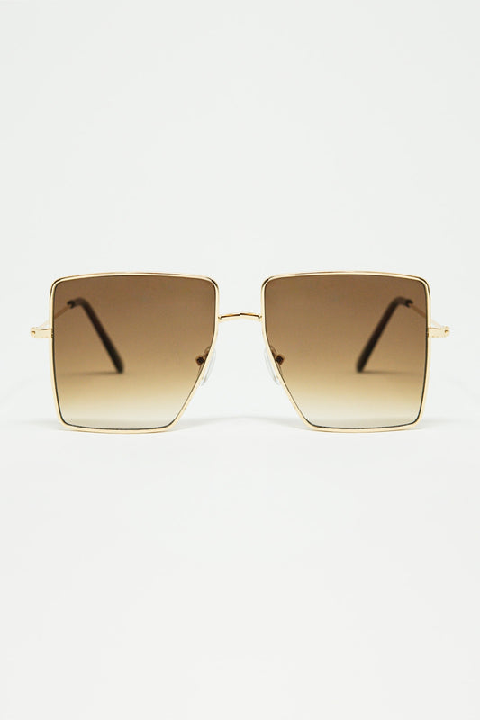 Q2 gafas de sol cuadradas y minimalistas