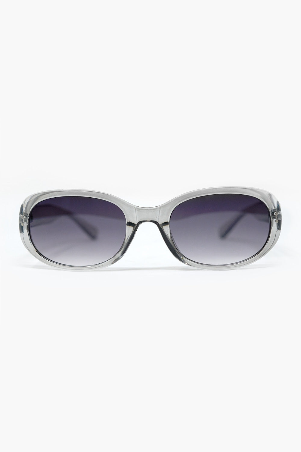 Q2 Gafas de sol ovaladas de acrílico gris