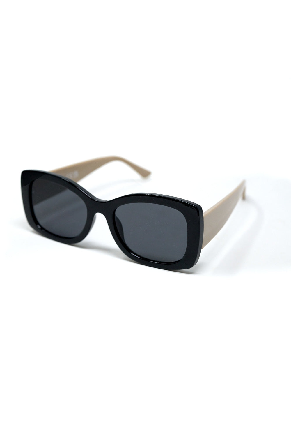 Gafas de sol ovaladas oversize negras de acetato Q2