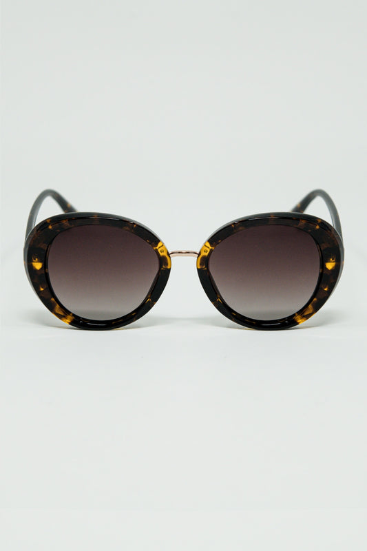 Q2 Gafas de sol ovaladas Sunset Spot marrones