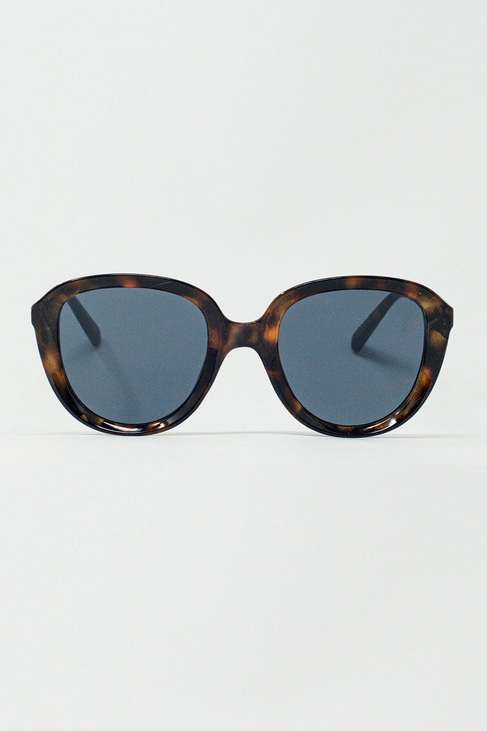 Q2 Gafas de sol redondas en carey oscuro