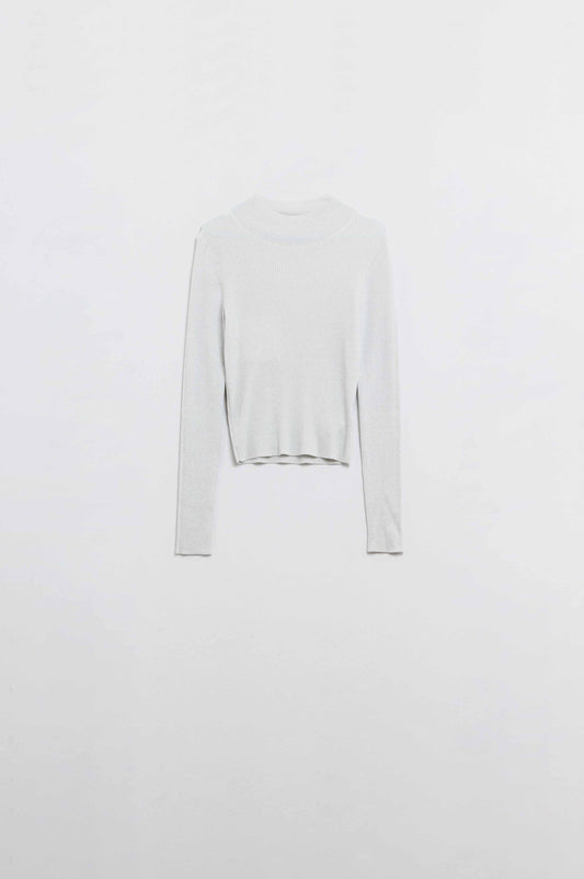 gris brillo trutle cuello manga larga Jersey Q2