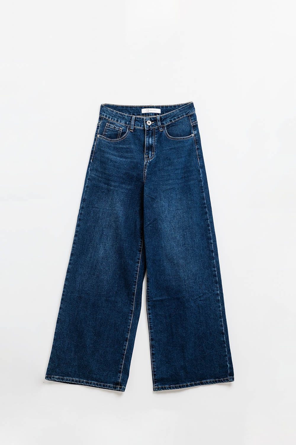jeans de pierna ancha en lavado oscuro Q2