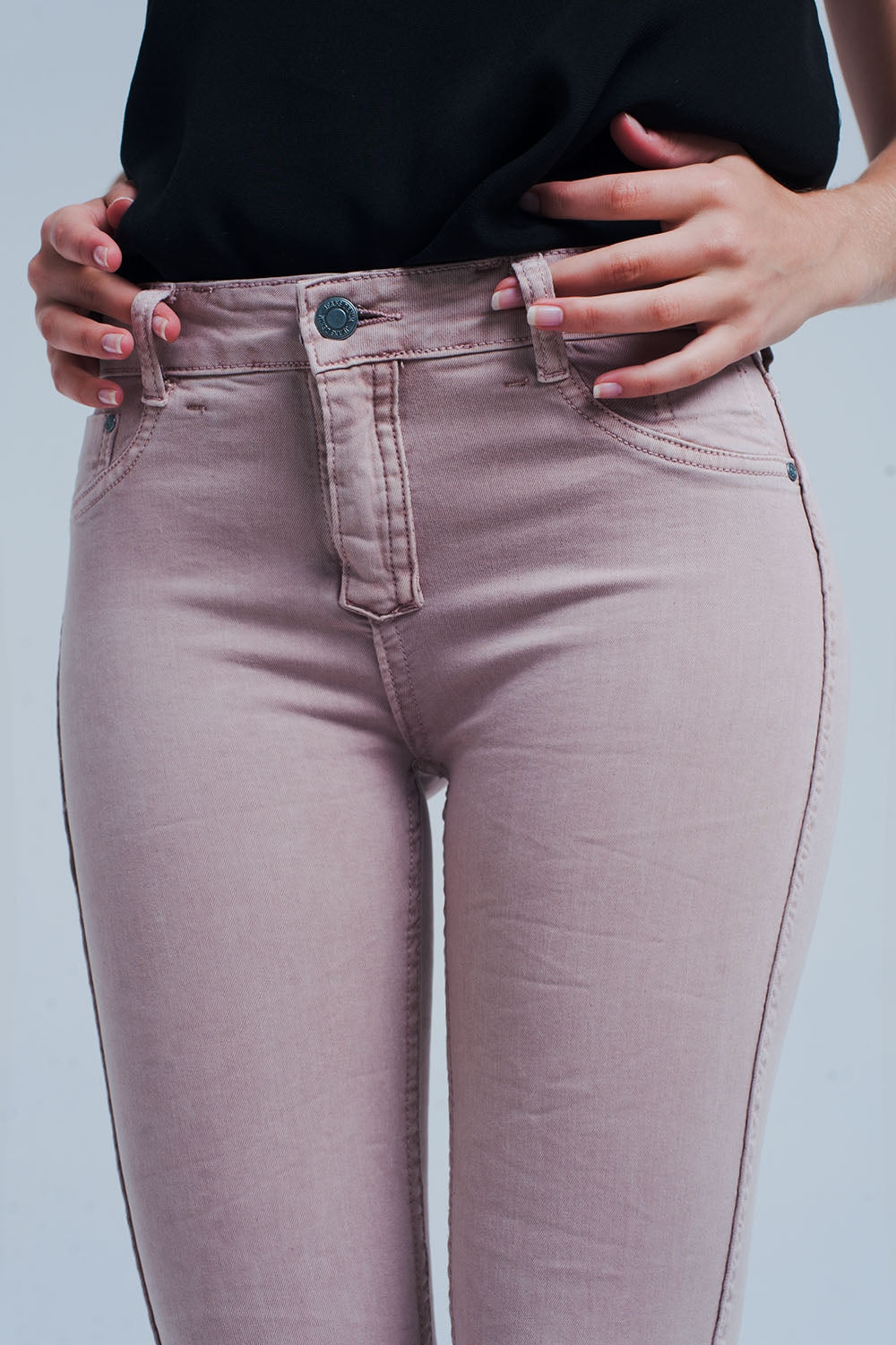 Jeans estampado animal rosa reversibles Q2