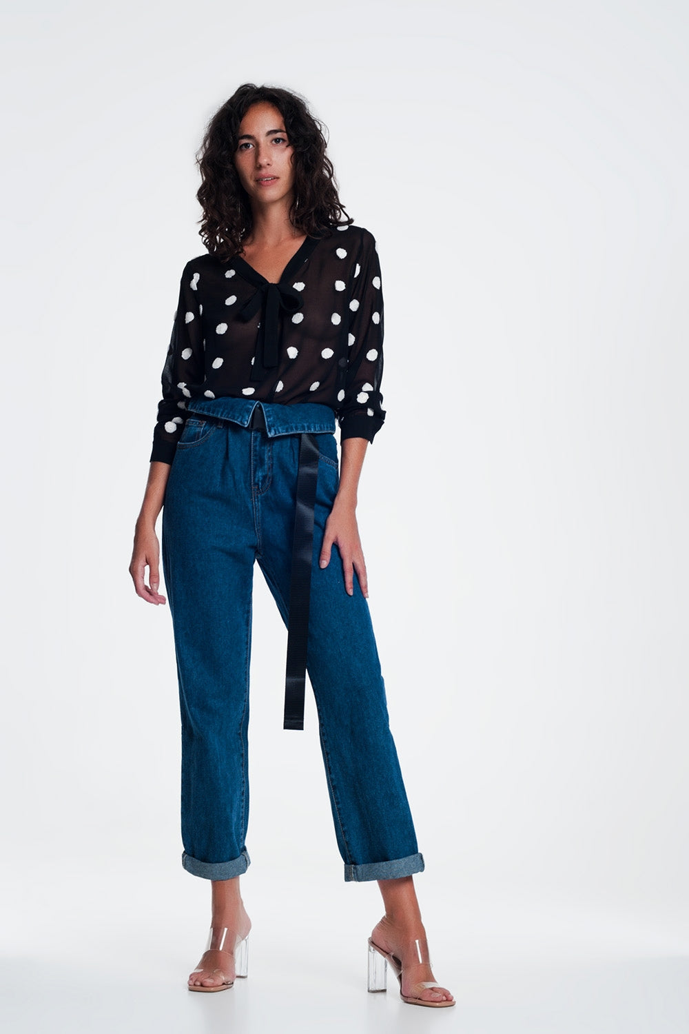 Jeans estilo paper bag Q2