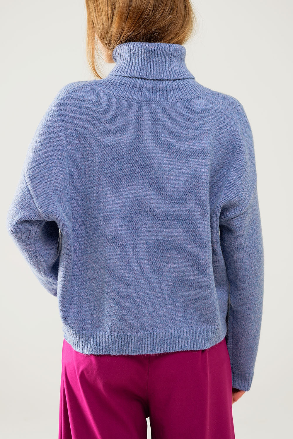 Jersey azul holgado con mangas caídas Q2