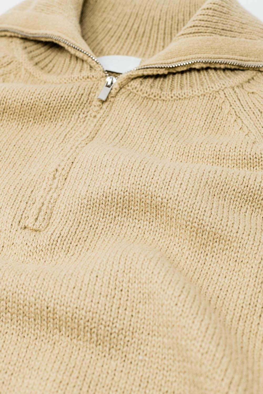 jersey beige con cierre de cremallera Q2