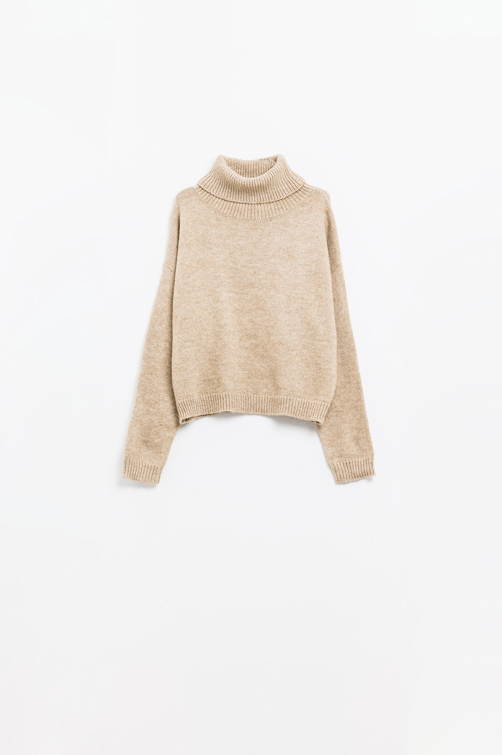 Jersey beige holgado con mangas caídas Q2