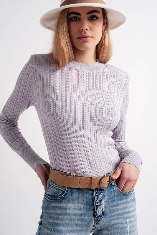 Q2 Jersey color lila con hombreras