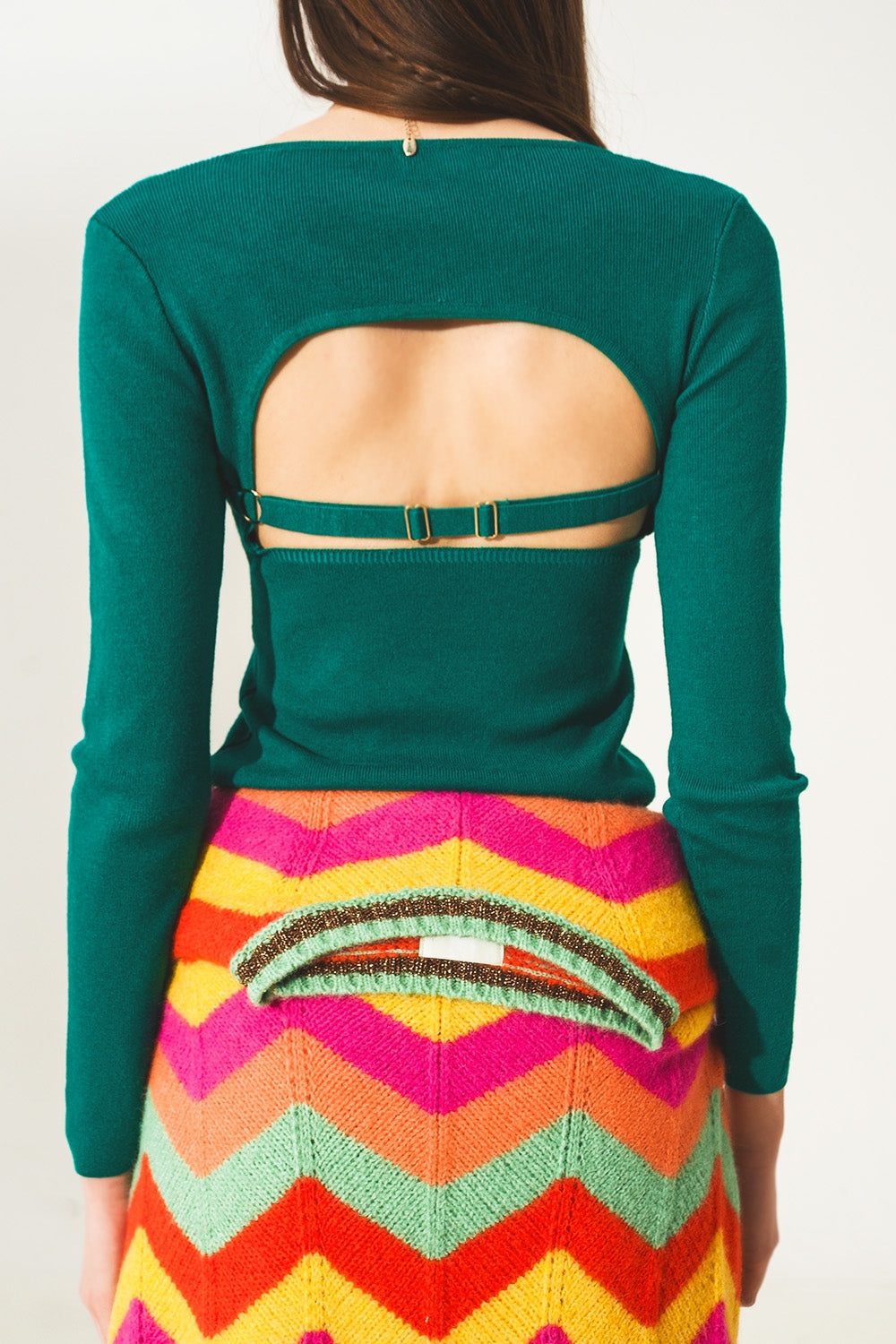 Jersey con la espalda descubierta en verde Q2
