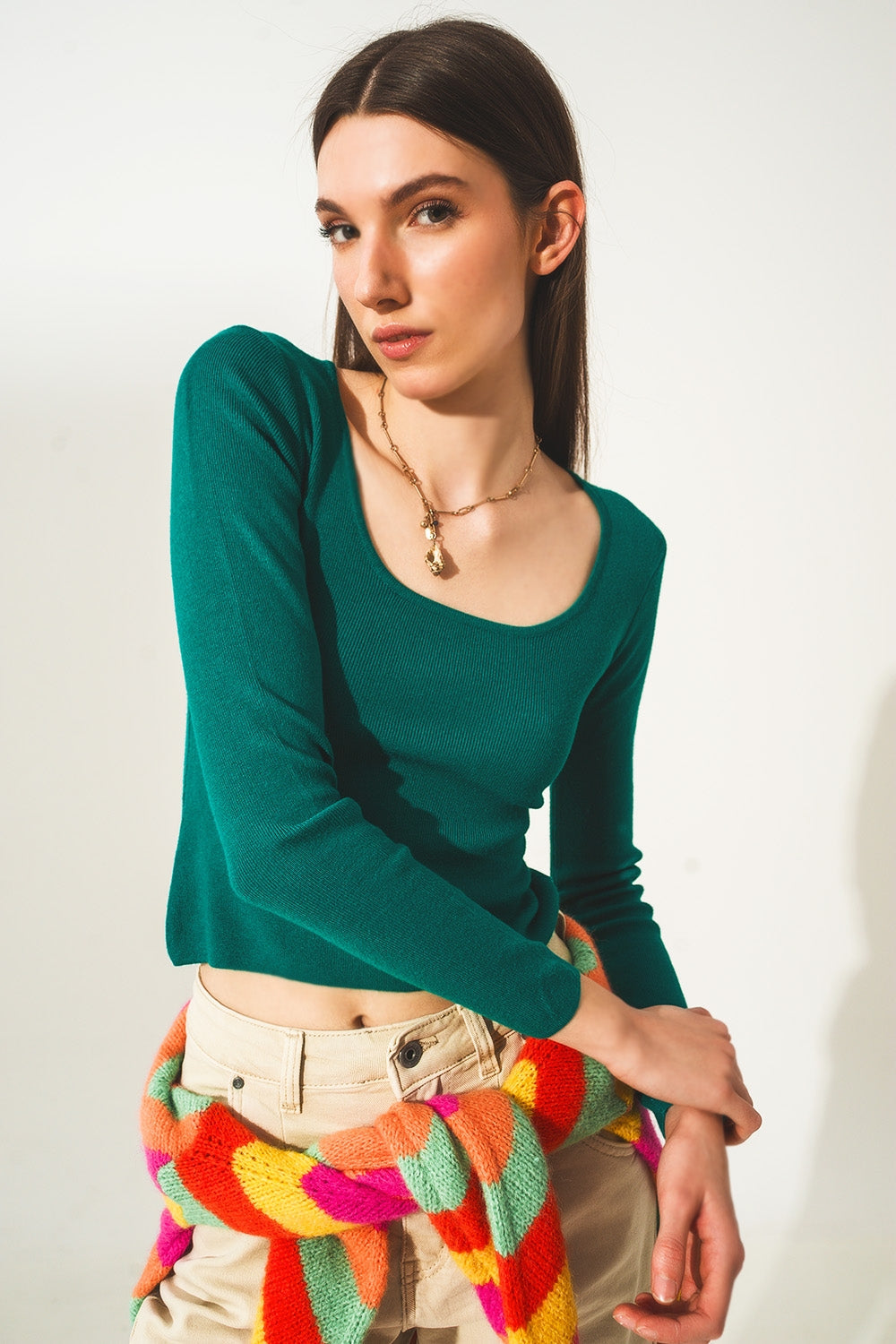 Jersey con la espalda descubierta en verde Q2