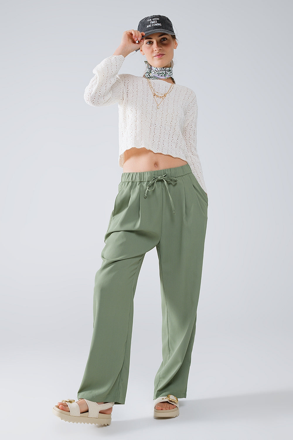 Jersey crema con mangas acampanadas Q2
