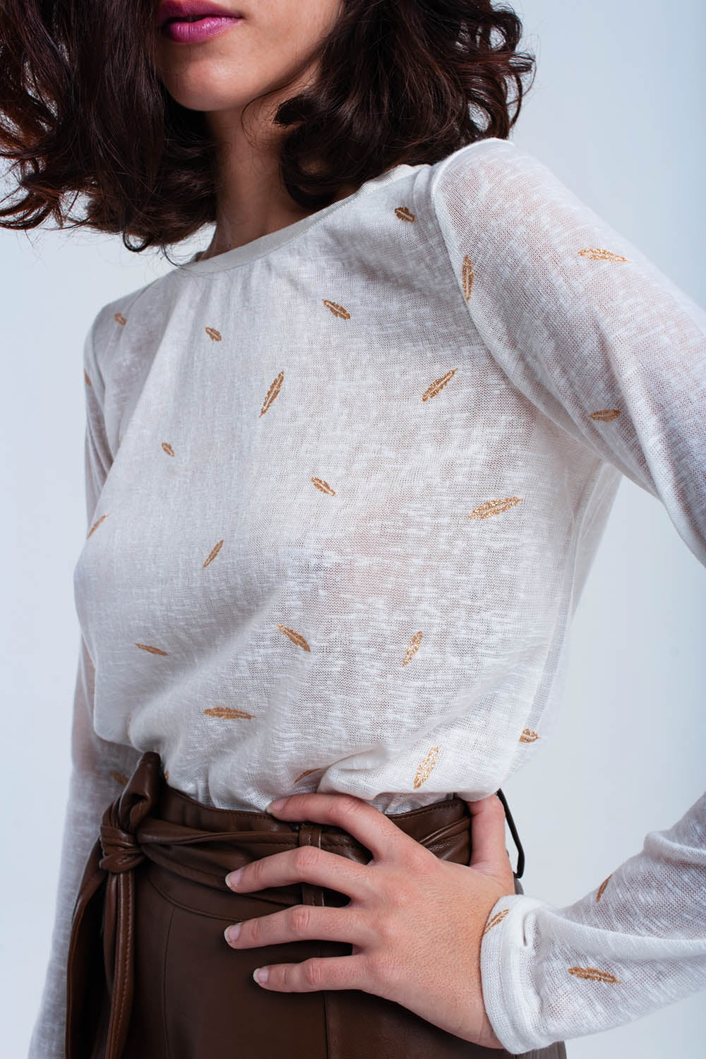 Jersey crema estampado Q2