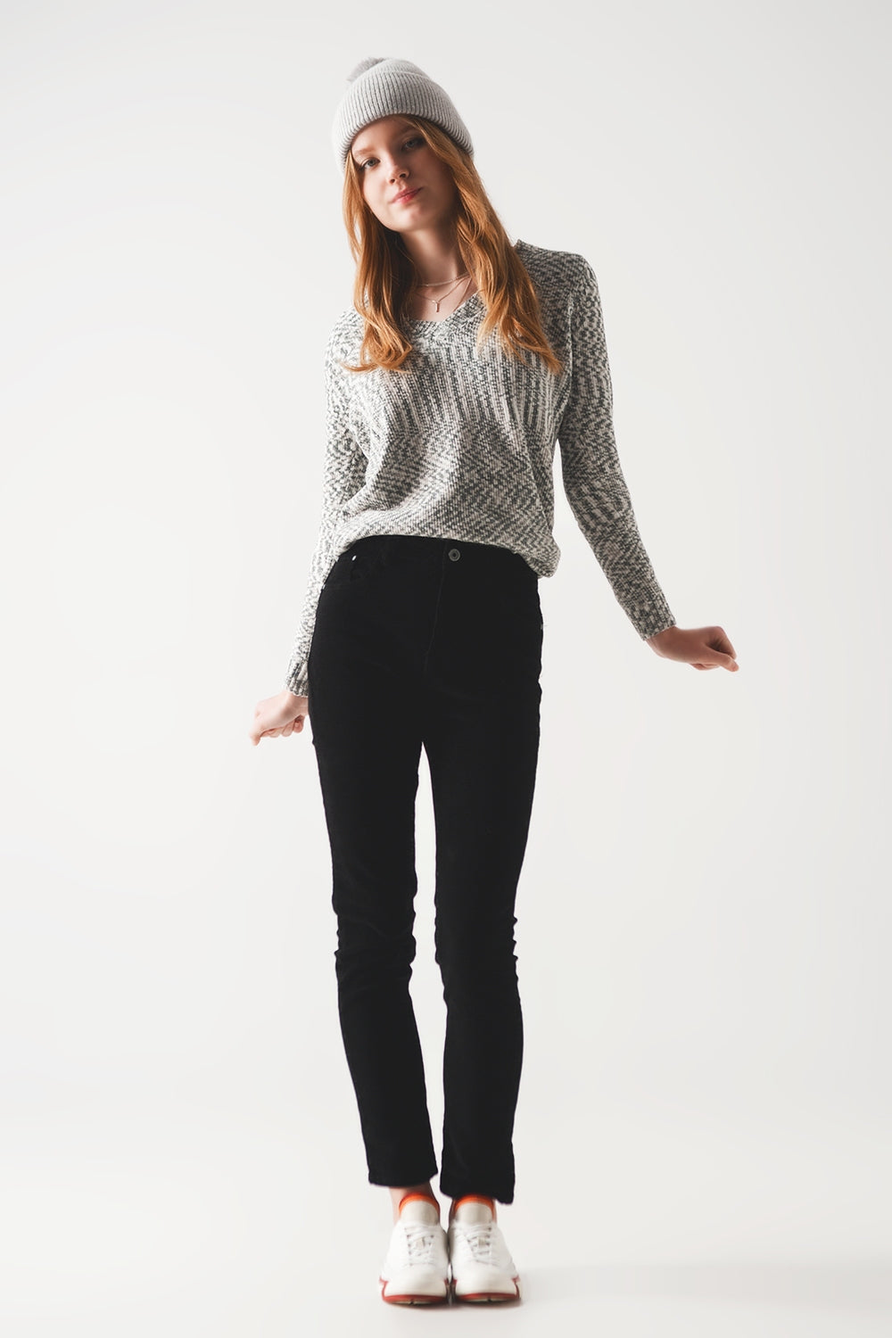 Jersey de chenilla en negro Q2