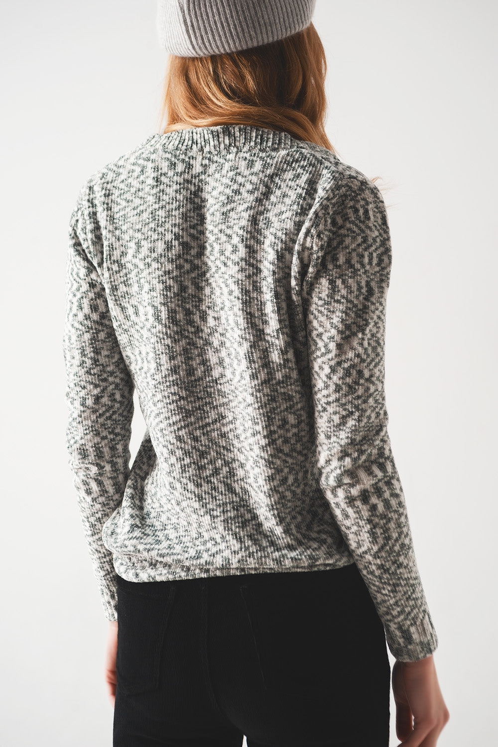 Jersey de chenilla en negro Q2