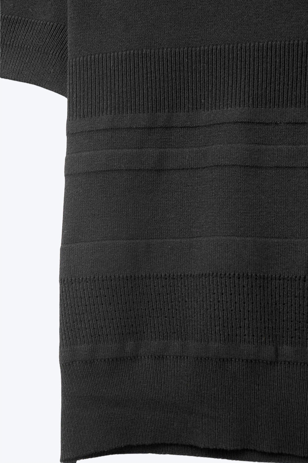 Jersey de punto a rayas texturizado en negro Q2
