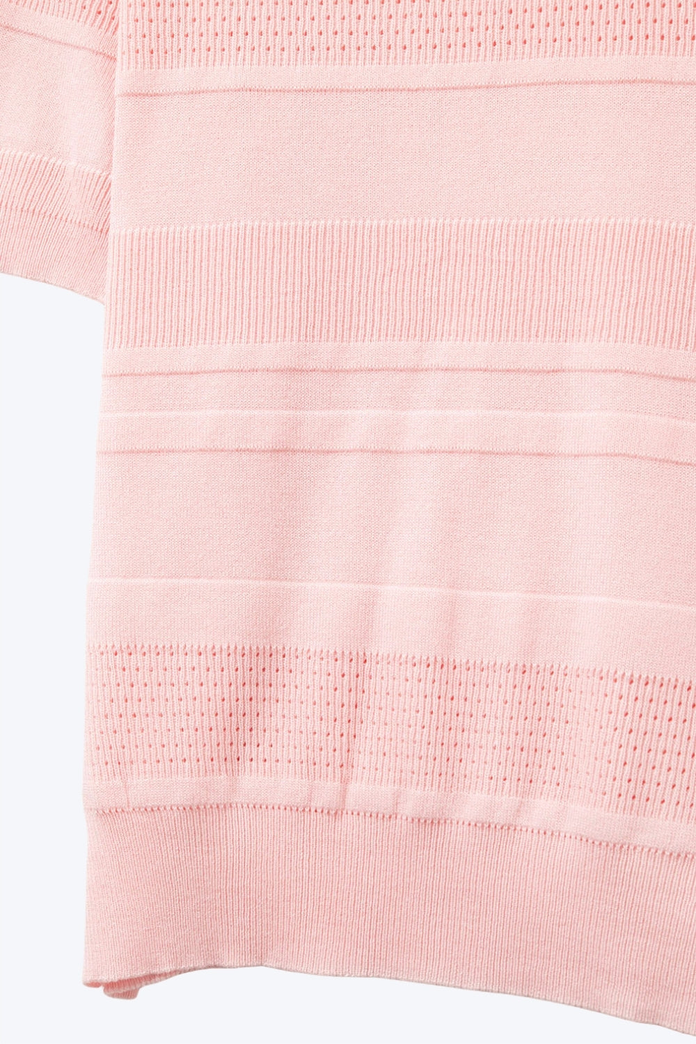 Jersey de punto a rayas texturizado en rosa Q2