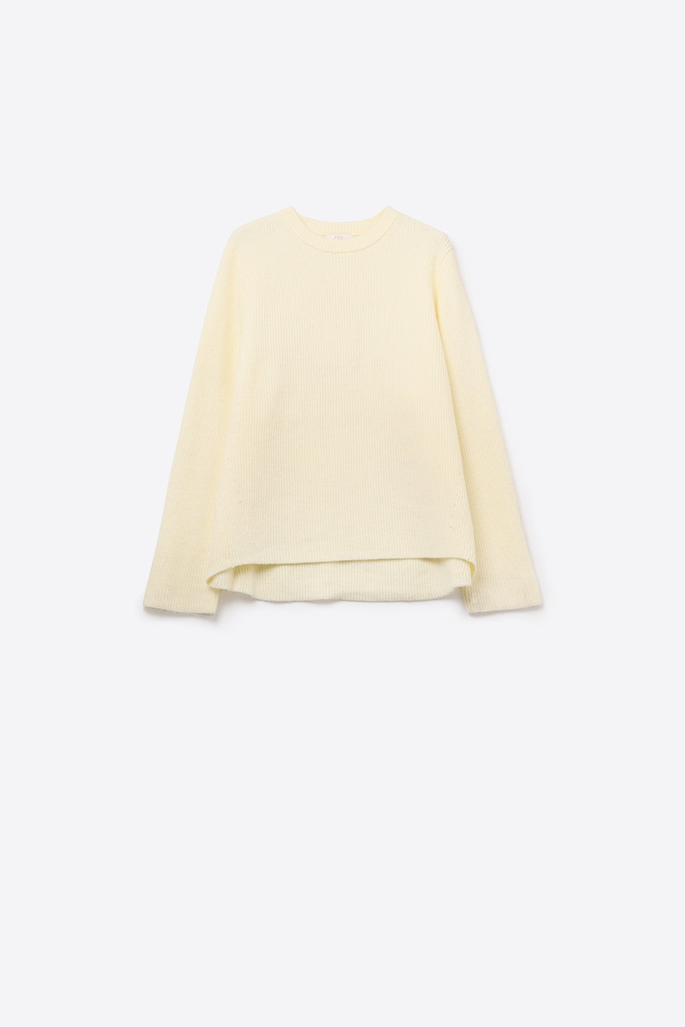 Jersey de punto acanalado en color crema Q2