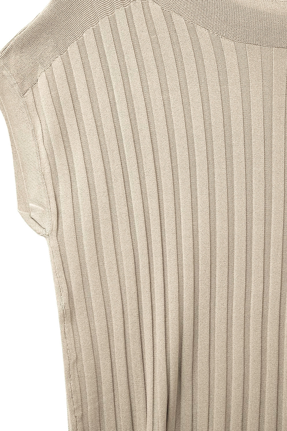 Jersey de punto fino beige con cuello barco Q2