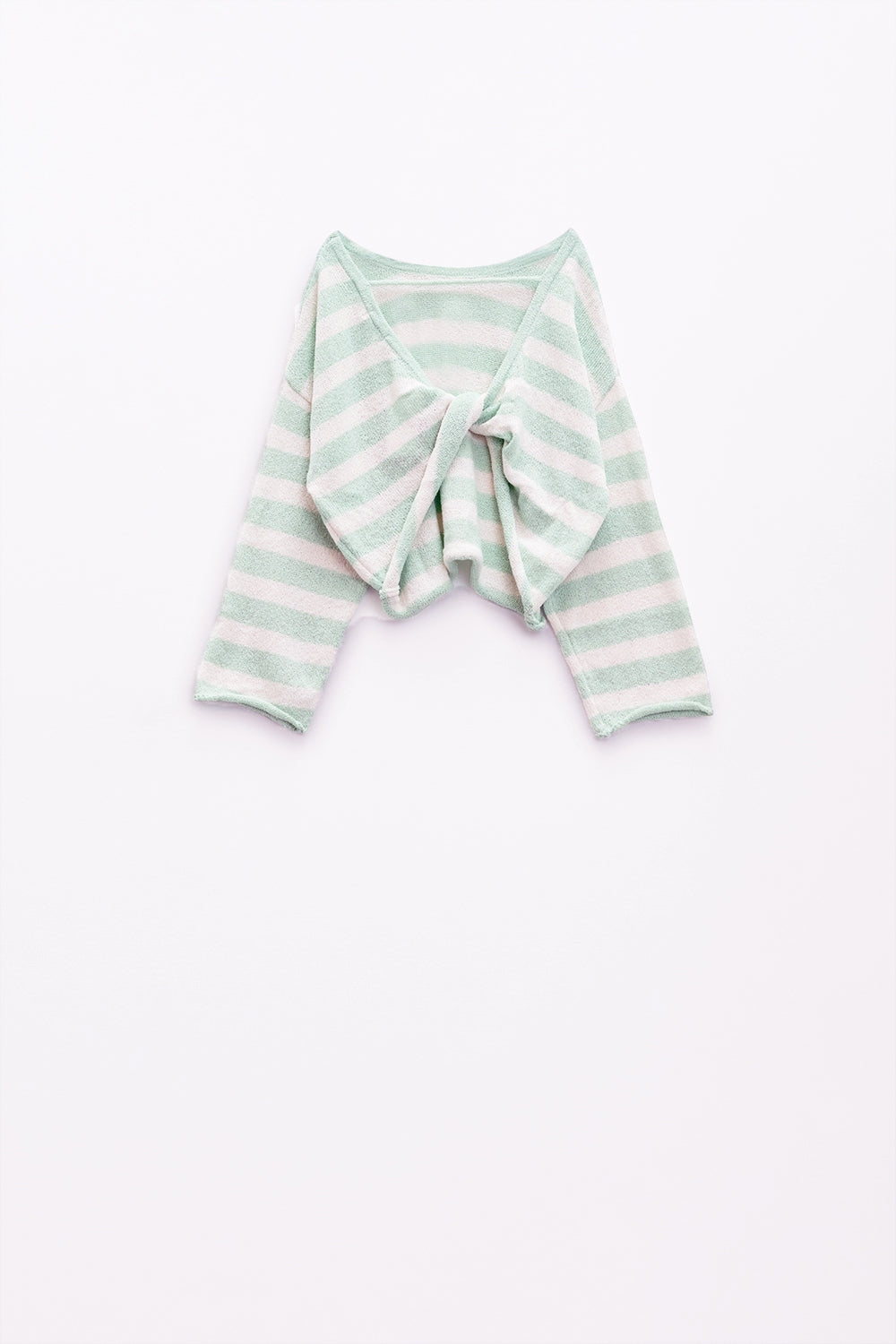Jersey de rayas con detalle de nudo en la espalda Q2