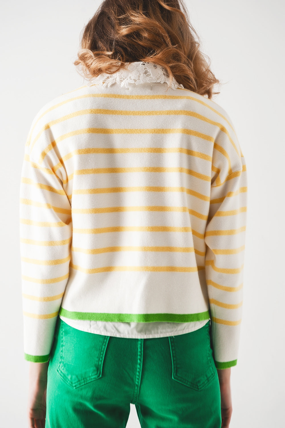 Jersey de rayas en amarillo y blanco Q2