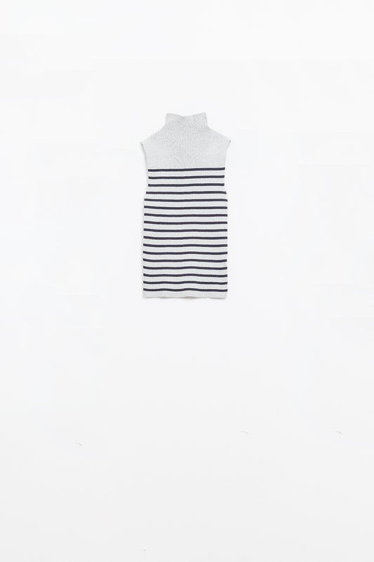 Q2 Jersey de rayas Turtle En gris claro