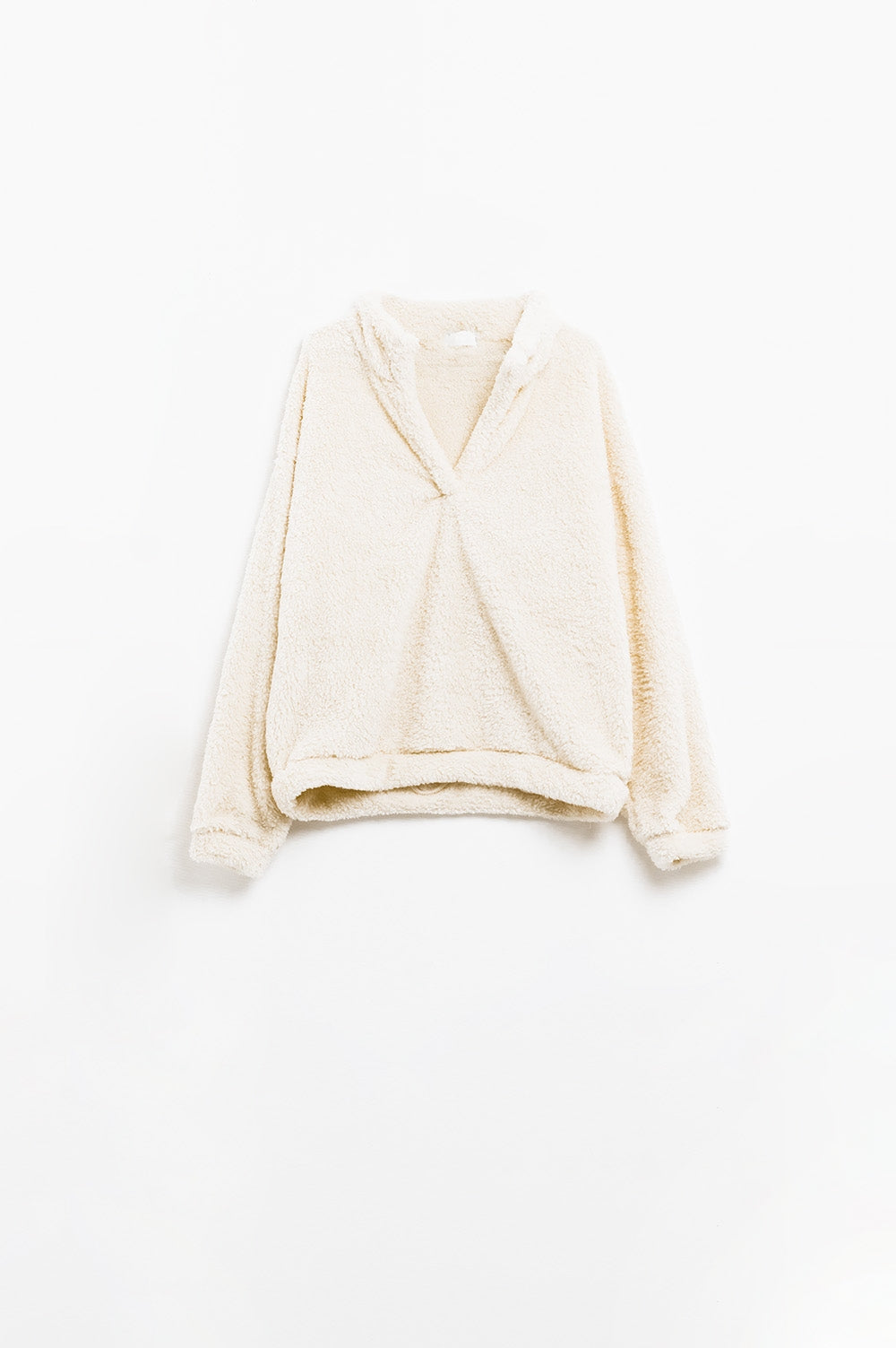 jersey esponjoso cuello pico crudo Q2