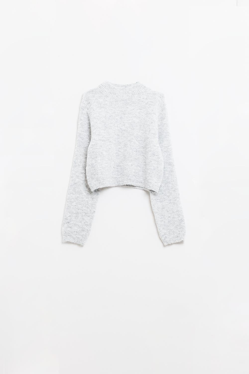 Jersey gris de manga larga con detalle de espalda abierta Q2
