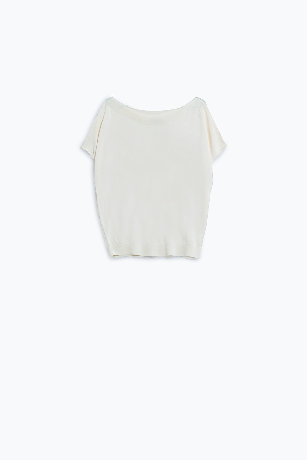 Jersey relajado sin hombros en color crema Q2