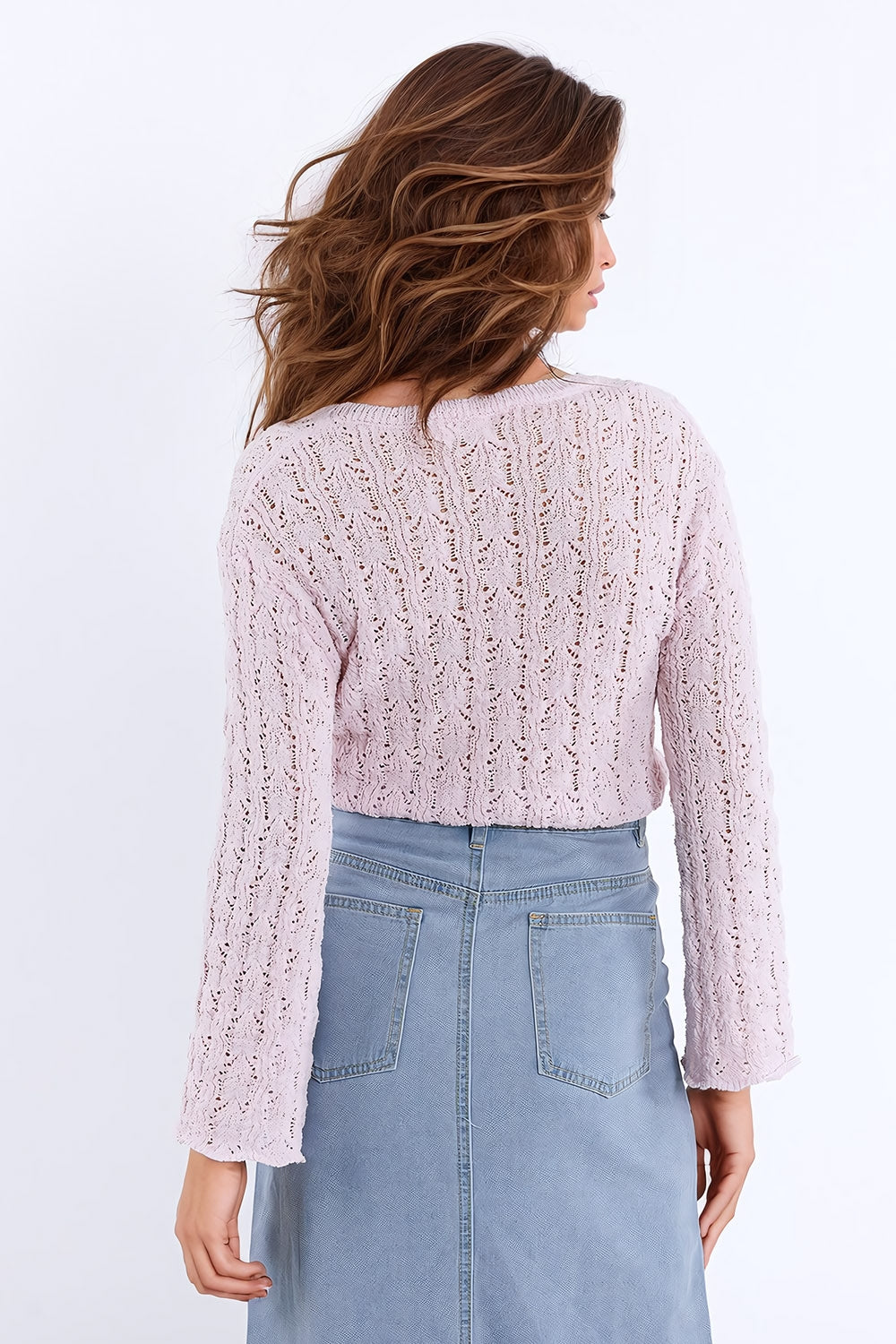 Jersey rosa con mangas acampanadas Q2