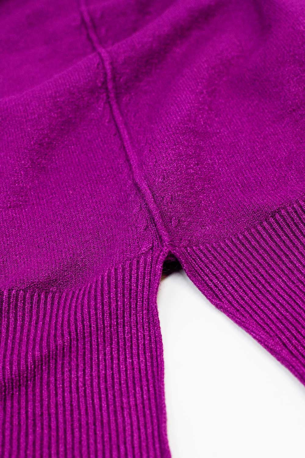 Jersey suelto fucsia con detalle de espalda abierta Q2