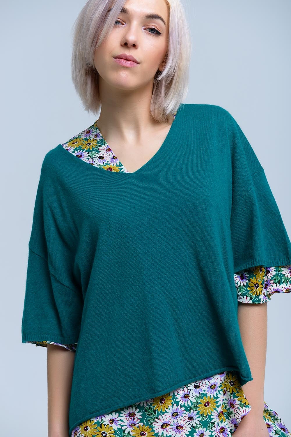 Jersey verde de manga corta Q2