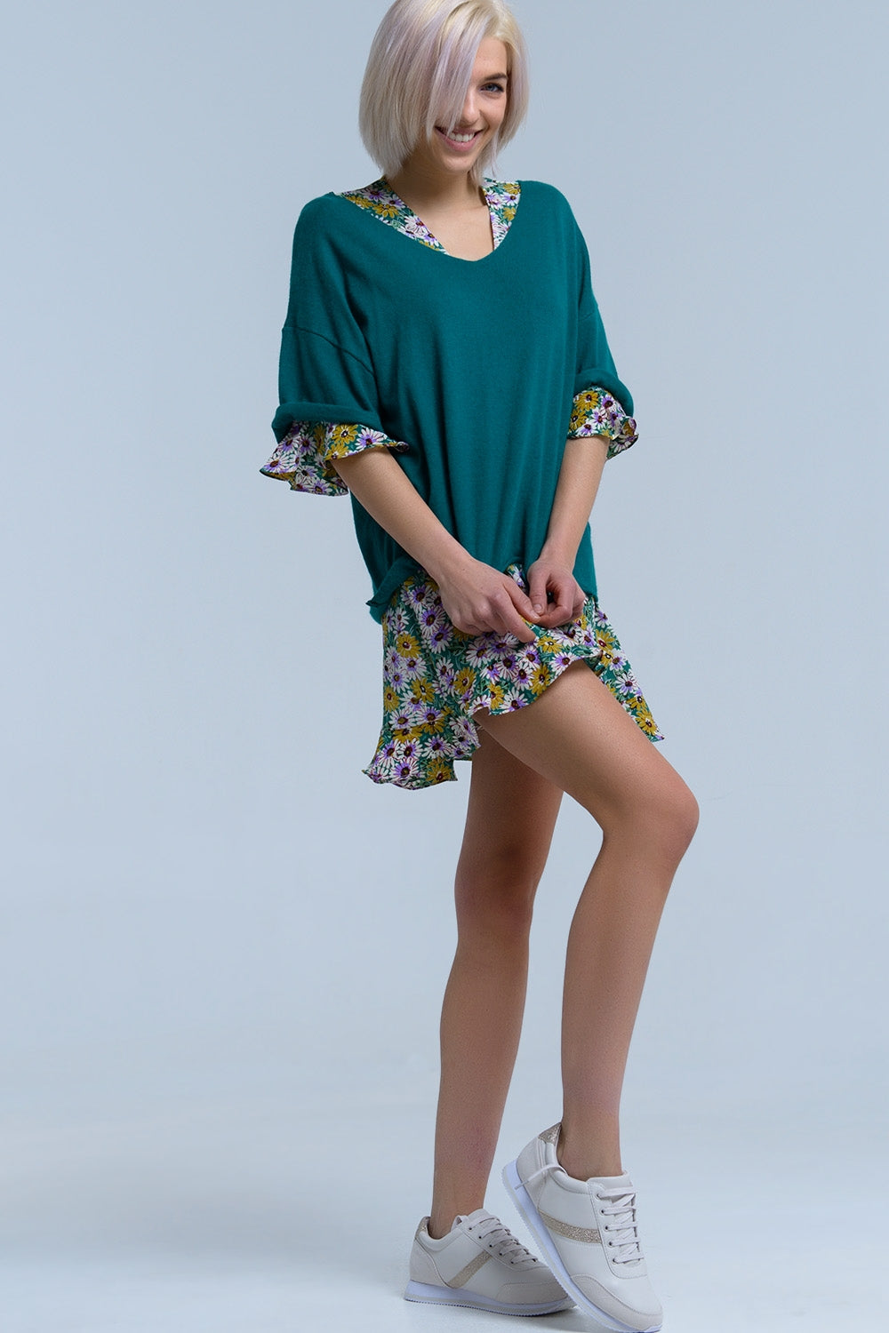 Jersey verde de manga corta Q2
