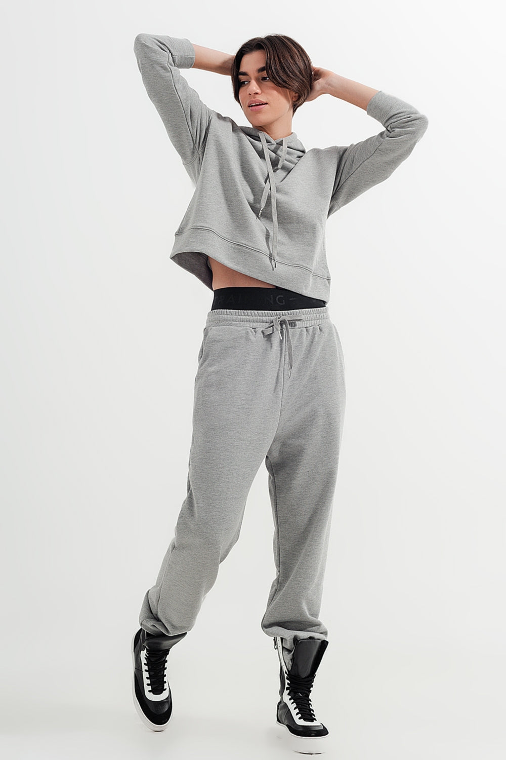 Jogger gris claro jaspeado Q2