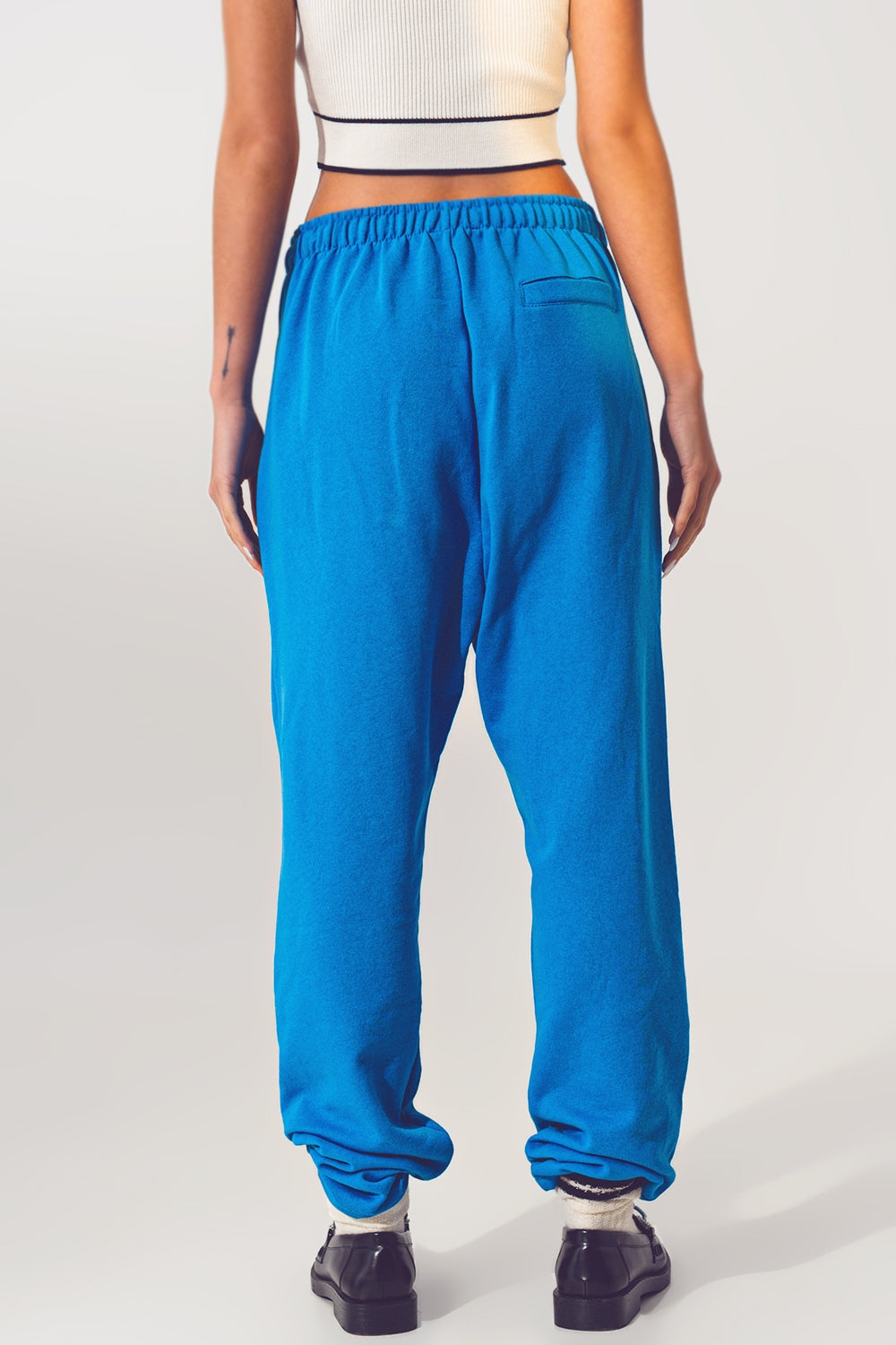 Jogger Oversize con Cintura Lazada en Azul Q2